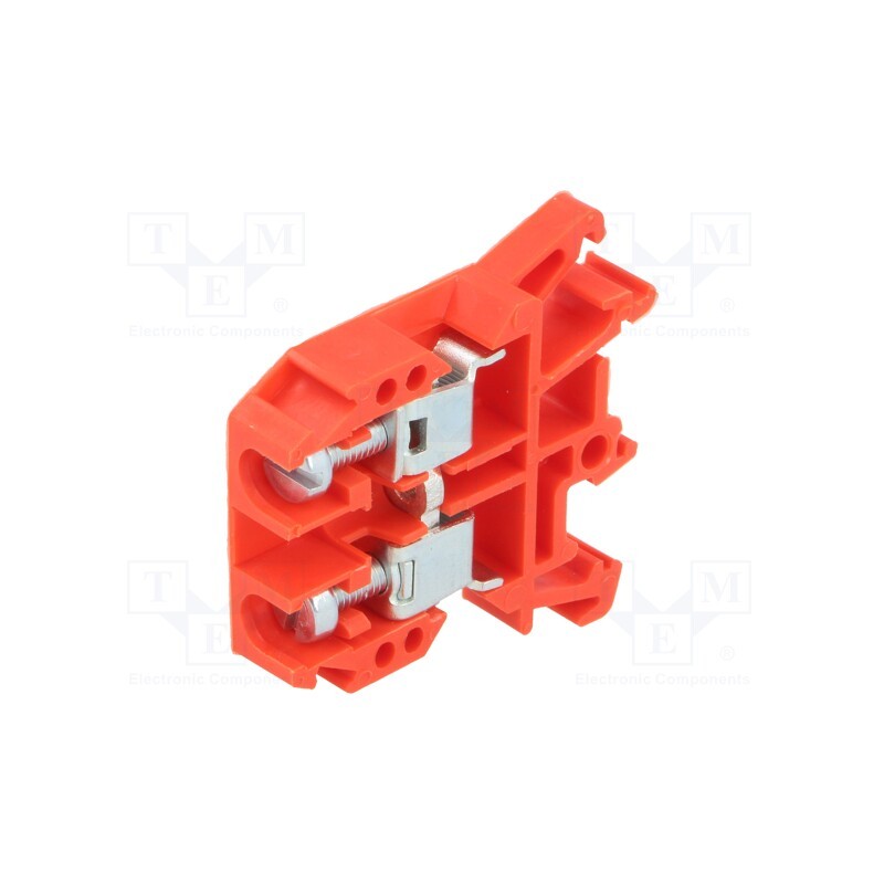 10 pcs : A11-0207 - Splice terminal: rail, 0.5÷10mm2, ways: 1, terminals: 2, red, 690V