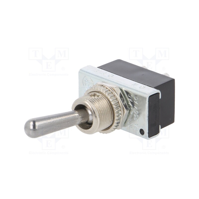 10 pcs : R13-25A2 - Switch: toggle, Pos: 2, SPST, ON-OFF, 6A/250VAC, Toggle: round, 50mΩ