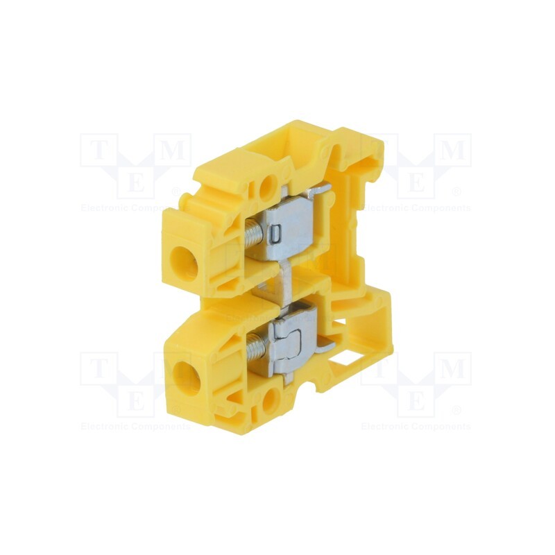 10 pcs : A11-4221 - Splice terminal: rail, 0.5÷6mm2, ways: 1, terminals: 2, yellow, TS35