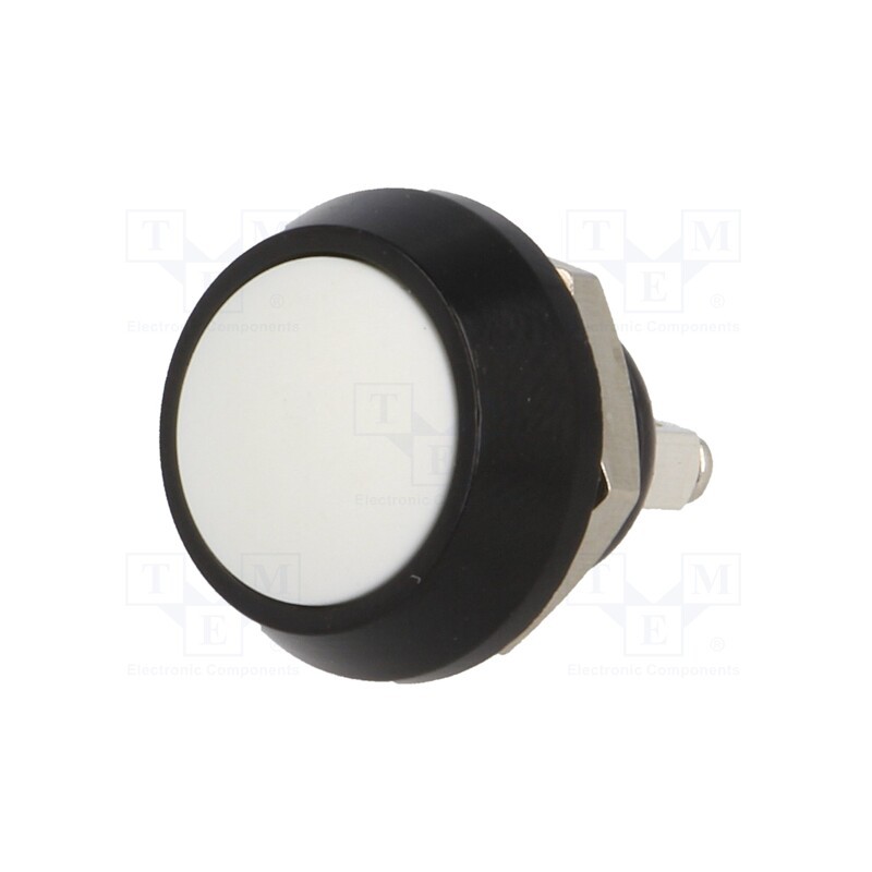 10 pcs : GQ12B-10/W/A - Switch: vandal resistant, Pos: 2, SPST-NO, 2A/36VDC, IP65, OFF-(ON)