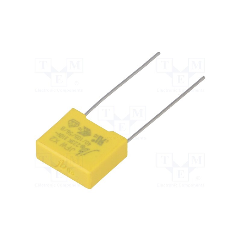 50 pcs : JFW-22N/310-P10 - Capacitor: polypropylene, 22nF, 13x11x5mm, THT, ±10%, 10mm, 310VAC