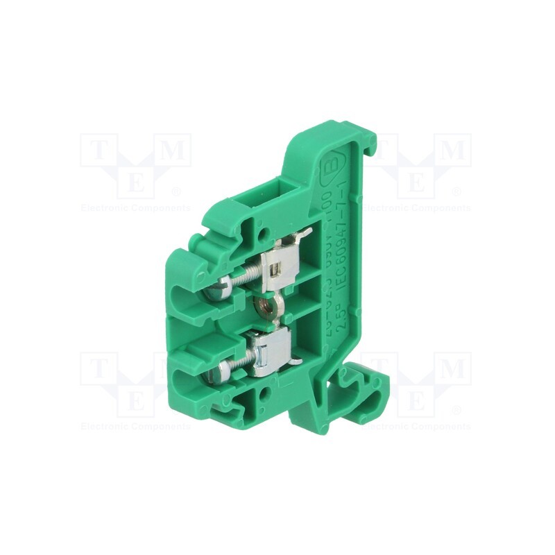 10 pcs : A11-8105 - Splice terminal: rail, 0.5÷2.5mm2, ways: 1, terminals: 2, green