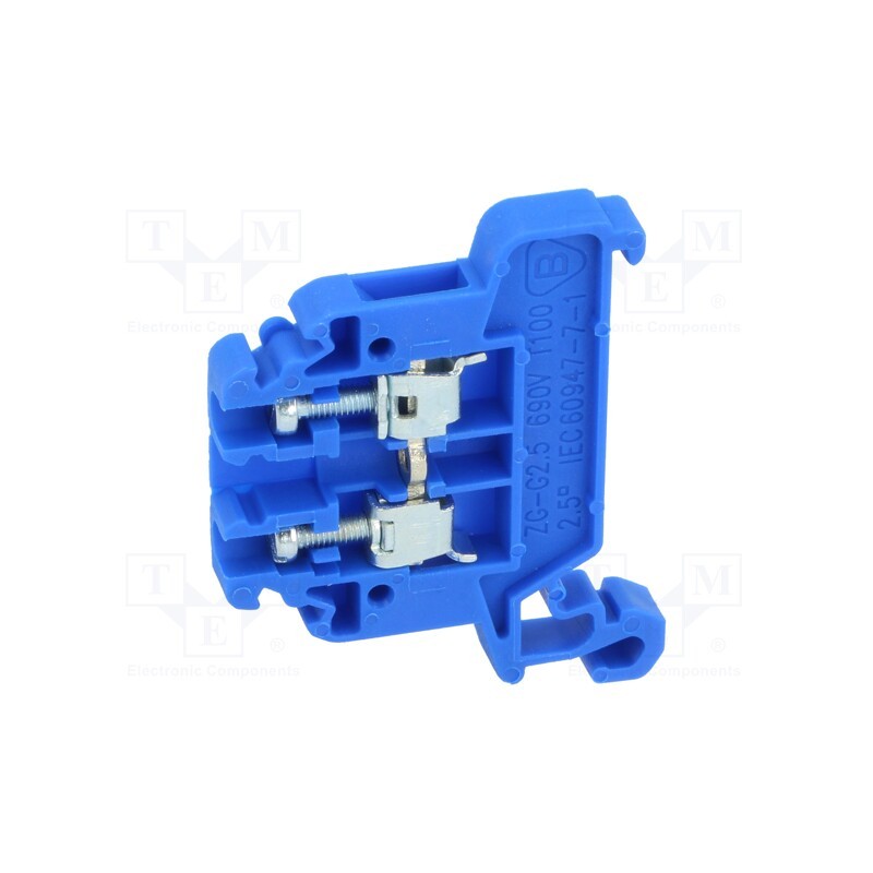10 pcs : A11-8106 - Splice terminal: rail, 0.5÷2.5mm2, ways: 1, terminals: 2, blue, TS35