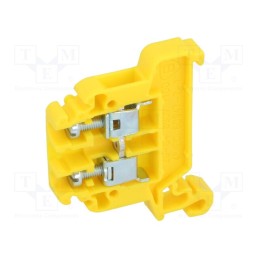 10 pcs : A11-8201 - Splice terminal: rail, 0.5÷4mm2, ways: 1, terminals: 2, yellow, TS35