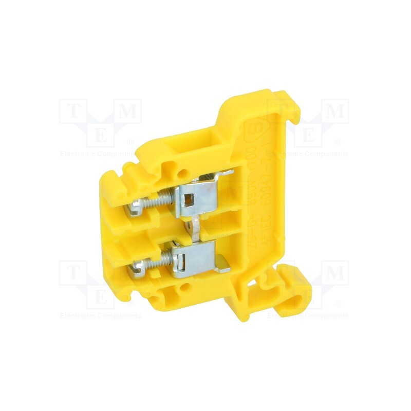 10 pcs : A11-8201 - Splice terminal: rail, 0.5÷4mm2, ways: 1, terminals: 2, yellow, TS35