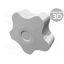 10 pcs : VCT.50 P-M8X25-C9 - Knob, Ø: 50mm, Ext.thread: M8, 25mm, H: 32mm, technopolymer PP