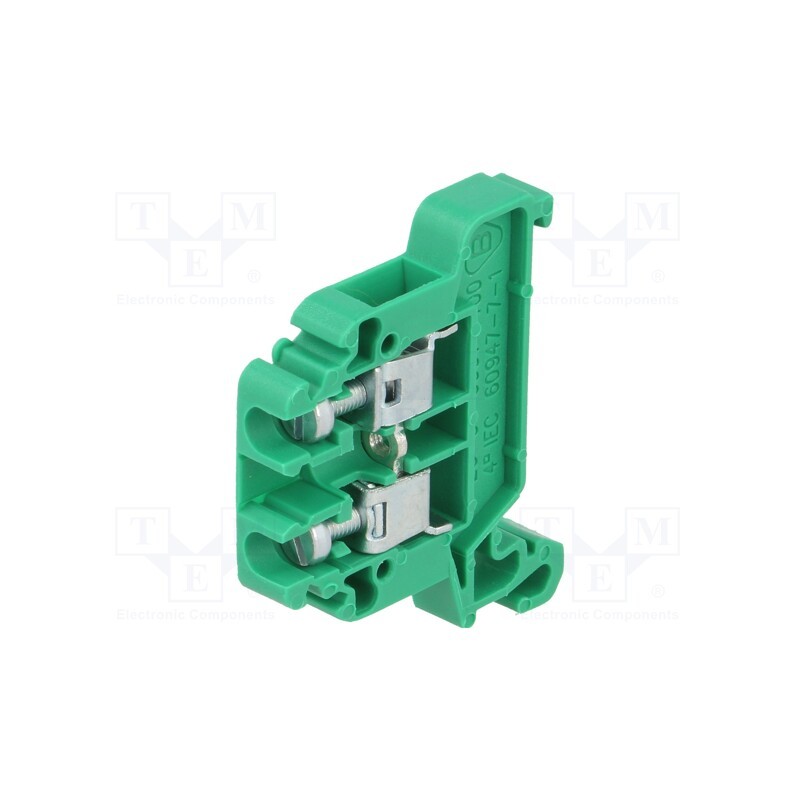 10 pcs : A11-8205 - Splice terminal: rail, 0.5÷4mm2, ways: 1, terminals: 2, green, TS35