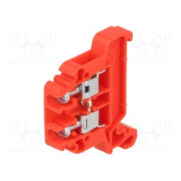 10 pcs : A11-8207 - Splice terminal: rail, 0.5÷4mm2, ways: 1, terminals: 2, red, TS35