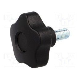10 pcs : VCT.50 P-M10X20-C9 - Knob, Ø: 50mm, Ext.thread: M10, 20mm, H: 32mm, technopolymer PP