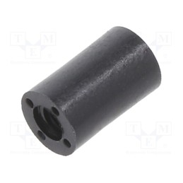 50 pcs : 182RDX08 - Spacer sleeve, cylindrical, polyamide, M2,5, L: 8mm, Øout: 5mm