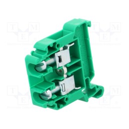 10 pcs : A11-8305 - Splice terminal: rail, 0.5÷10mm2, ways: 1, terminals: 2, green, TS35