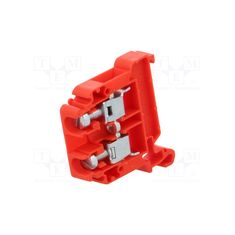 10 pcs : A11-8307 - Splice terminal: rail, 0.5÷10mm2, ways: 1, terminals: 2, red, TS35