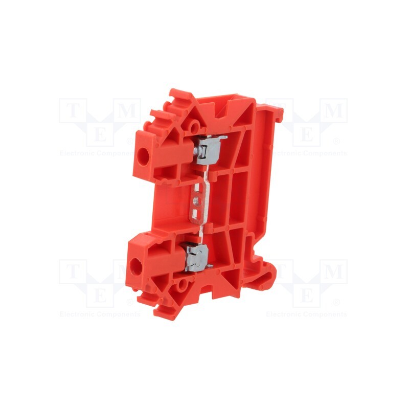 10 pcs : A11-A137 - Splice terminal: rail, 0.5÷4mm2, ways: 1, terminals: 2, red, TS35