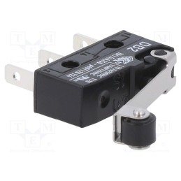 10 pcs : DB2C-B1RC - Microswitch SNAP ACTION, 10A/250VAC, 0.1A/80VDC, with roller