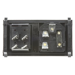 1 pcs - Bulgin C14 Snap-In IEC Connector Male, 10A, 250 V, Fuse Size 5 x 20mm