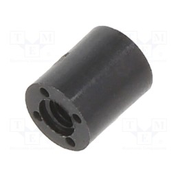 50 pcs : 182RDX06 - Spacer sleeve, cylindrical, polyamide, M2,5, L: 6mm, Øout: 5mm
