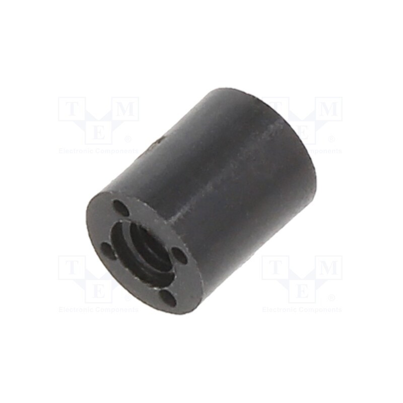 50 pcs : 182RDX06 - Spacer sleeve, cylindrical, polyamide, M2,5, L: 6mm, Øout: 5mm