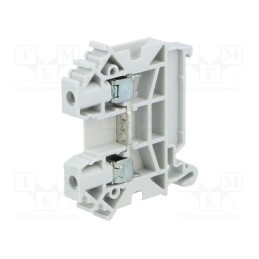 10 pcs : A11-A238 - Splice terminal: rail, 0.5÷6mm2, ways: 1, terminals: 2, grey, TS35