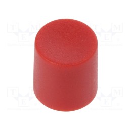 10 pcs : CP3411 - Knob: slider, red, Ø8.2x8.9mm, Width shaft 4mm,width shaft 6,3mm