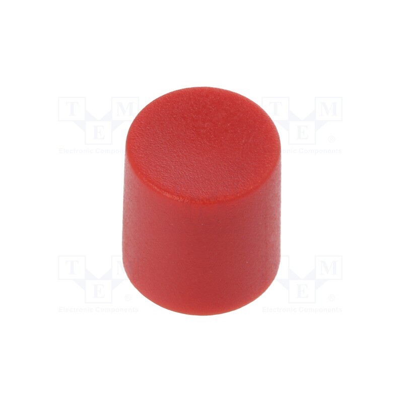 10 pcs : CP3411 - Knob: slider, red, Ø8.2x8.9mm, Width shaft 4mm,width shaft 6,3mm