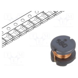 10 pcs : SDR0604-680KL - Inductor: wire, SMD, 68uH, 620mA, ±10%, Q: 22, Ø: 5.8mm, H: 4.8mm, 520mΩ