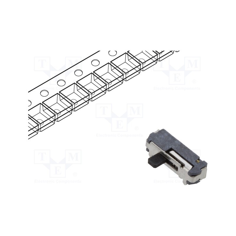10 pcs : JSM08011SAQNL - Switch: slide, Pos: 2, SPDT, 0.3A/4VDC, ON-(ON), No.of term: 3, SMT