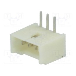 50 pcs : A1250WR-3P - Socket, wire-board, male, 1.25mm, PIN: 3, THT, 125V, 1A, tinned
