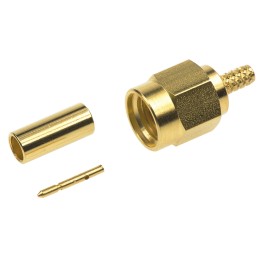 1 pcs - TE Connectivity Straight 50Ω Cable Mount SMA Connector, Crimp Termination RG174 A/U, RG188 A/U, RG316/U