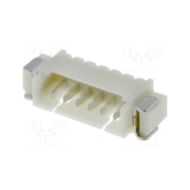20 pcs : A1250WR-S-6P - Socket, wire-board, male, 1.25mm, PIN: 6, SMT, 125V, 1A, tinned