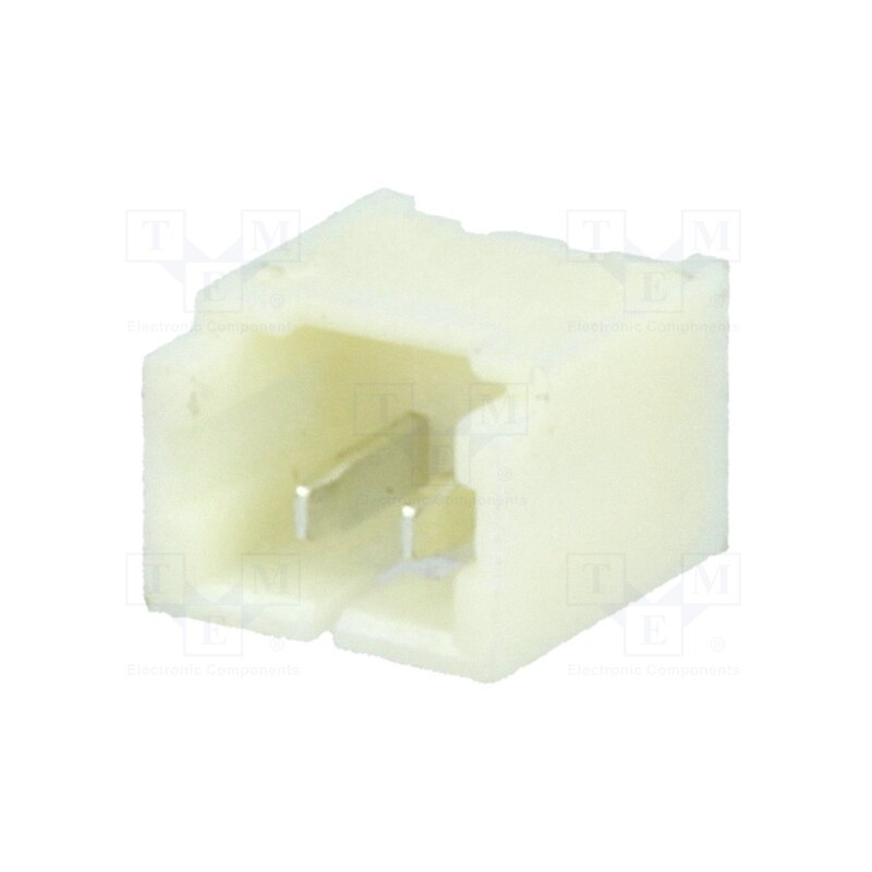 50 pcs : A1250WV-2P - Socket, wire-board, male, 1.25mm, PIN: 2, THT, 125V, 1A, tinned