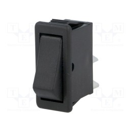 10 pcs : C1501ATMBB - ROCKER, SPST, Pos: 2, (ON)-OFF, 16A/250VAC, black, none, Body: black