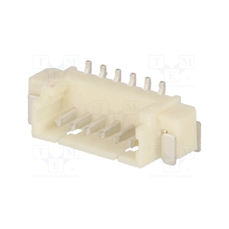 20 pcs : A1250WV-S-6P - Socket, wire-board, male, 1.25mm, PIN: 6, SMT, 125V, 1A, tinned