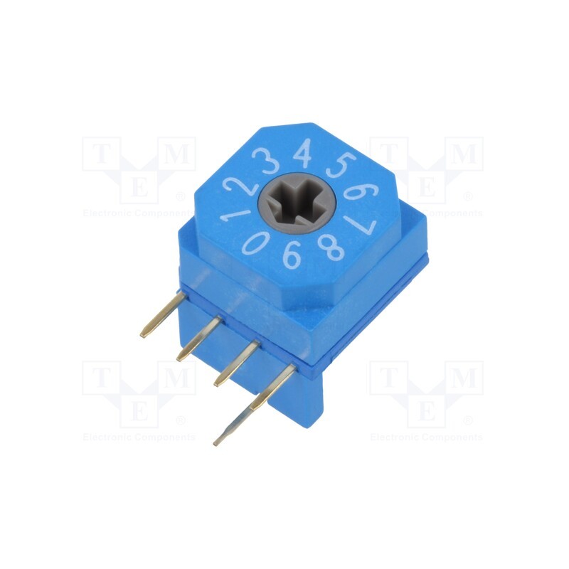 10 pcs : FER-10H - Encoding switch, DEC/BCD, Pos: 10, THT, Rcont max: 80mΩ, 7Ncm, F