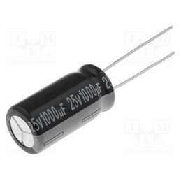 50 pcs : EWH1EK102G20OT - Capacitor: electrolytic, THT, 1000uF, 25VDC, Ø10x20mm, Pitch: 5mm