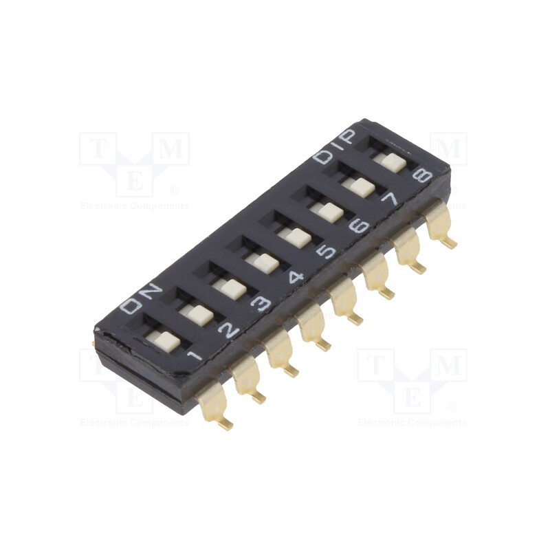 10 pcs : SBS 1008 - Switch: DIP-SWITCH, OFF-ON, 0.025A/24VDC, Pos: 2, -40÷85°C, SMD