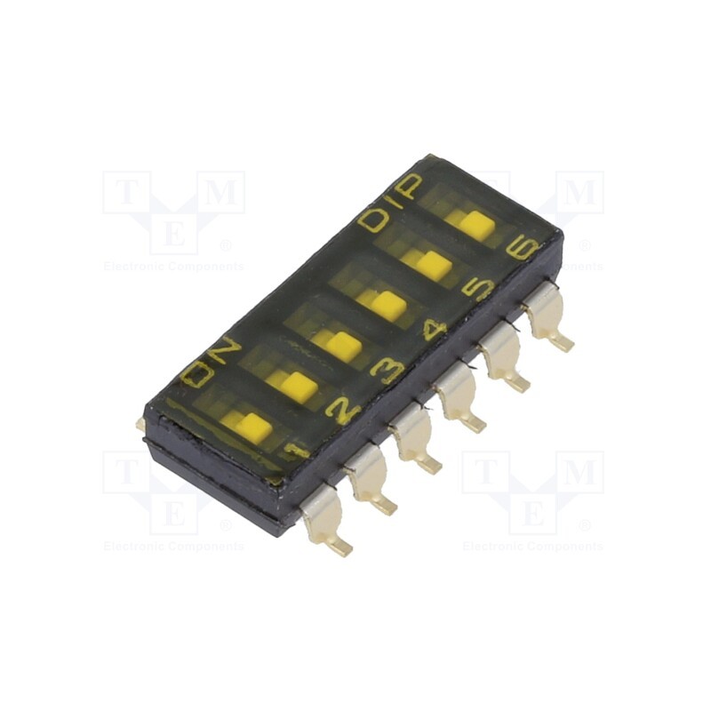 10 pcs : SBS 1006 - Switch: DIP-SWITCH, OFF-ON, 0.025A/24VDC, Pos: 2, -40÷85°C, SMD