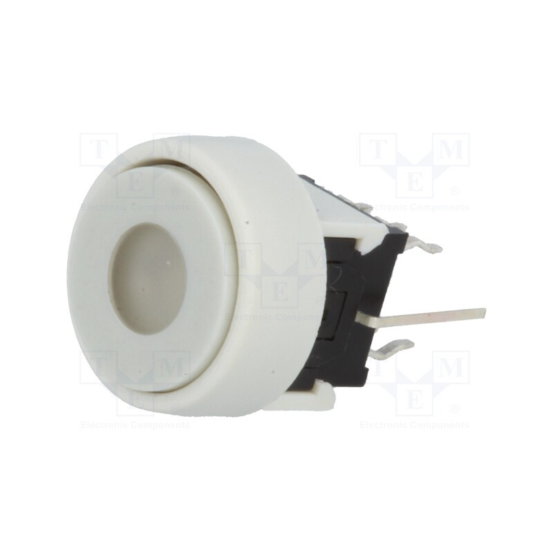 10 pcs : PB6136FAL-13 - Switch: keypad, Pos: 2, DPDT, 0.1A/30VDC, white, LED, red/green, THT