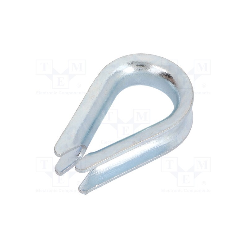 50 pcs : KU.8 - Thimble for rope, steel, for rope, Ørope: 8mm, zinc, DIN 6899B