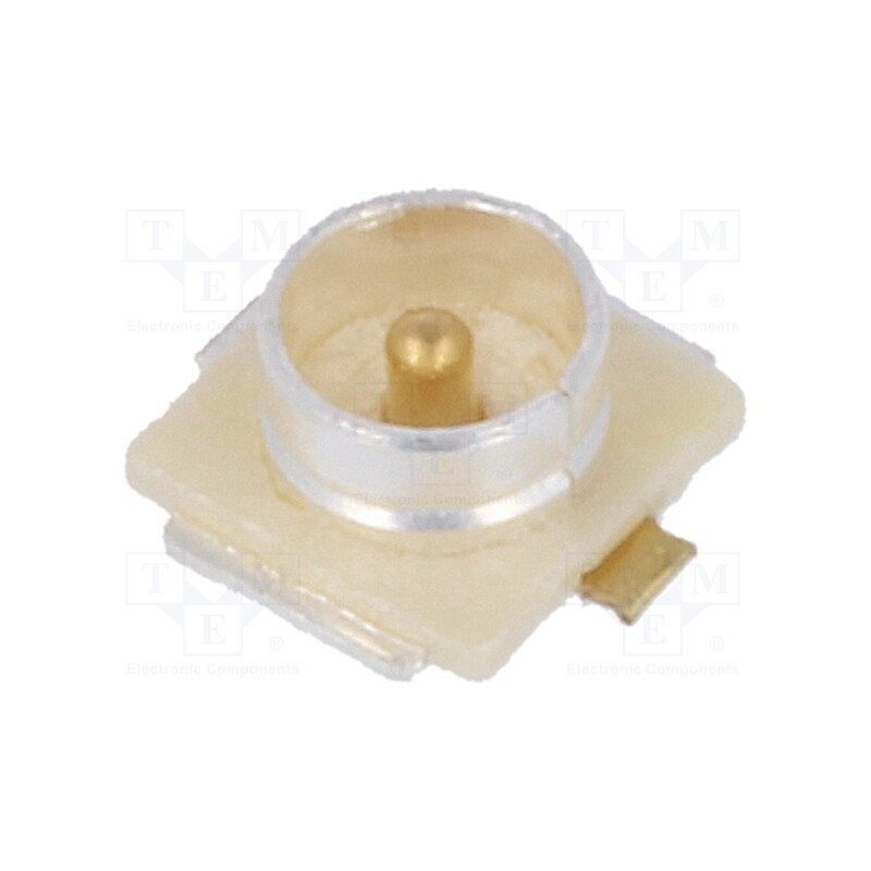 10 pcs : A-1JB - Socket, coaxial, male, straight, 50Ω, SMT, on PCBs, -40÷90°C, 6GHz