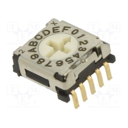 10 pcs : ERD716ALZ - Encoding switch, DEC/BCD, Pos: 16, SMT, Rcont max: 200mΩ, 5.1Ncm