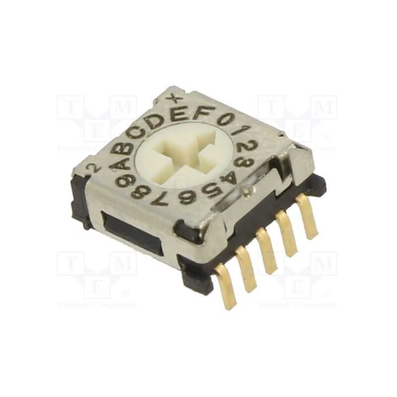 10 pcs : ERD716ALZ - Encoding switch, DEC/BCD, Pos: 16, SMT, Rcont max: 200mΩ, 5.1Ncm