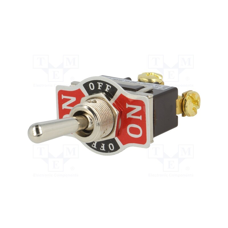 10 pcs : R13-29D-07-HPH - Switch: toggle, Pos: 3, SP3T, ON-OFF-ON, 10A/250VAC, -25÷70°C