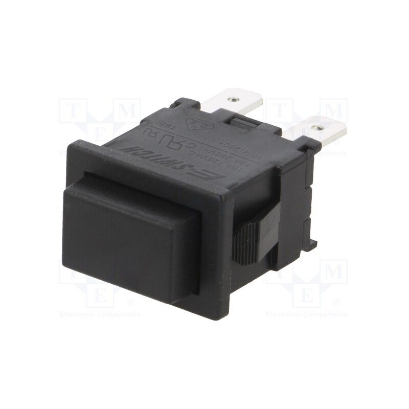 10 pcs : PB1973ABLKBLKEF0 - Switch: push-button, Pos: 2, SPST-NO, 15A/250VAC, 10A/125VDC