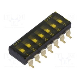10 pcs : SBS 1007 - Switch: DIP-SWITCH, OFF-ON, 0.025A/24VDC, Pos: 2, -40÷85°C, SMD