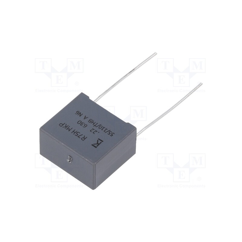 10 pcs : R75PI322050H3J - Capacitor: polypropylene, 220nF, 18x10x16mm, THT, ±5%, 15mm, 630VDC