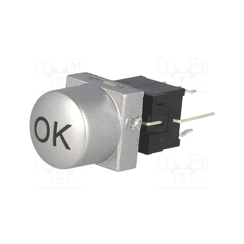 10 pcs : PB61302BL-3-103 - Switch: keypad, arrow, Pos: 2, DPDT, 0.1A/30VDC, silver, LED, green