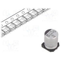 10 pcs : UWD1V101MCL1GS - Capacitor: electrolytic, SMD, 100uF, 35VDC, Ø8x10mm, ±20%, 5000h