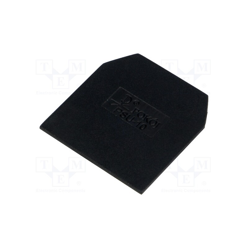 10 pcs : A41-0203 - End/partition plate, black, Width: 1mm, polyamide, -25÷100°C
