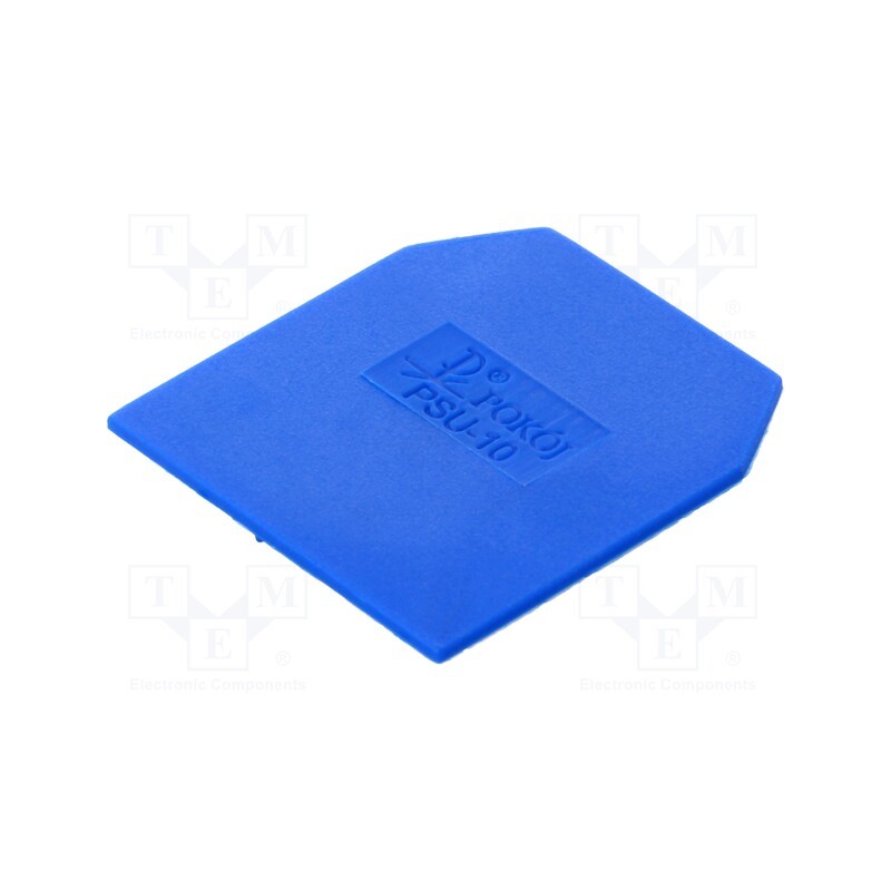 10 pcs : A41-0206 - End/partition plate, blue, Width: 1mm, polyamide, -25÷100°C
