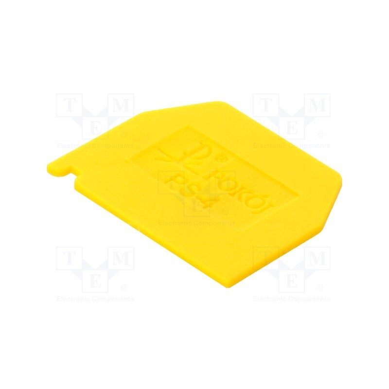 10 pcs : A41-6101 - End plate, yellow, Width: 1mm, polyamide, -25÷100°C, ZG-G2.5,ZG-G4